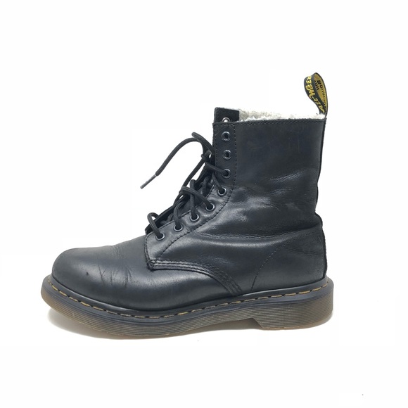 Dr. Martens Shoes - Dr. Martens Serena Moto Boots Black Leather 8.5